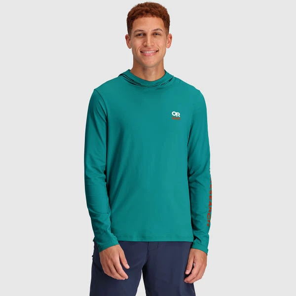 OUTDOOR RESEARCH Men's Activeice Spectrum Graphic Sun Hoodie 4 OUTDOOR RESEARCH Men's Activeice Spectrum Graphic Sun Hoodie - Image 2