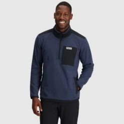 OUTDOOR RESEARCH Men's Trail Mix Quarter-Zip Pullover 6 OUTDOOR RESEARCH Men's Trail Mix Quarter-Zip Pullover -Outdoor Research 2088055 444 alt1