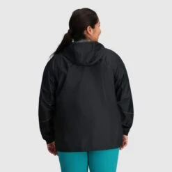 OUTDOOR RESEARCH Women's Helium Plus Size Rain Jacket -Outdoor Research 2088124 001 alt2